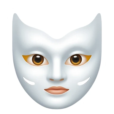 a sheet of white mask pack for face skincare beauty, transpalent holes on eyes and mouth, without real eyes and mouth sticker