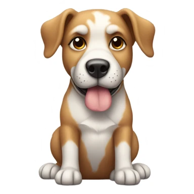 dog not wanting violence  sticker