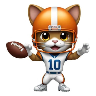 touchdown football cat sticker