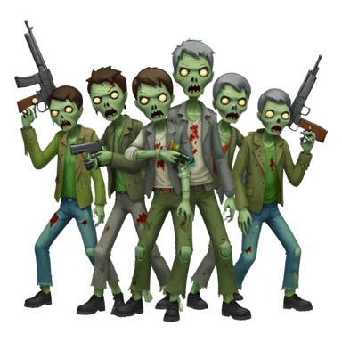 Call of duty Zombies con armas de fuego  sticker