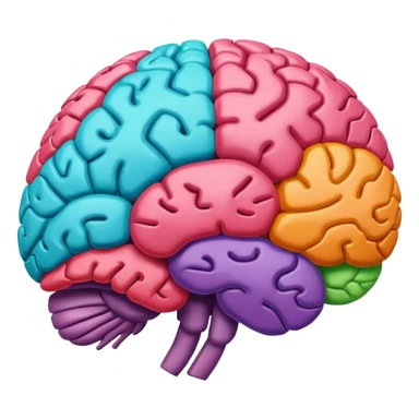 Cérebro colorido sticker