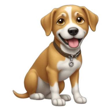 chien sur un dauphin sticker