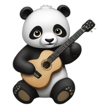 Panda che suona la chitarra sticker