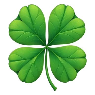 Still-life Rendering Four leaf clover sticker