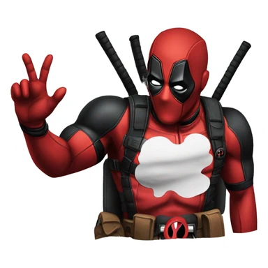 DEADPOOL telling bye sticker