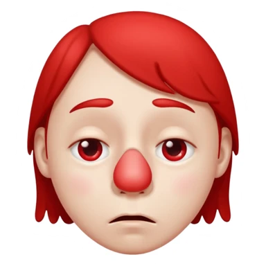 person with a runny nose sticker