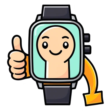A thumbs up with a diamond watch  sticker