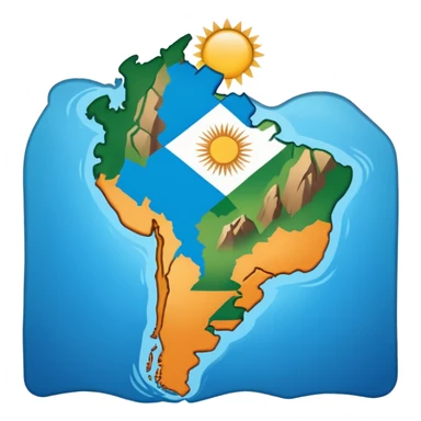 argentine map sticker