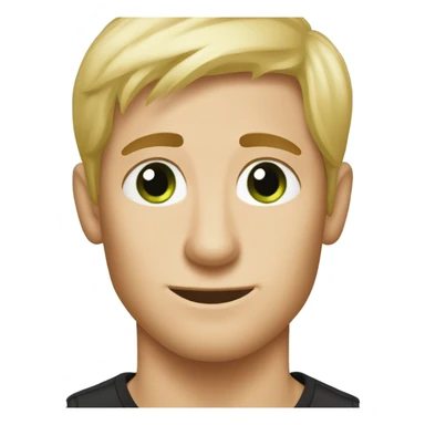 Green eyed short blonde hair guy with long black haired dachshund sticker