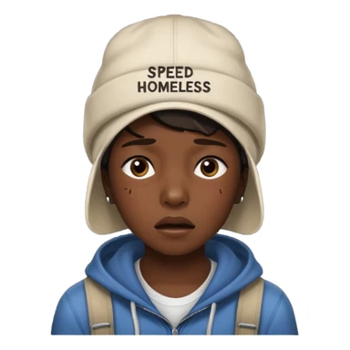 Do a emoji about the meme of the streamer speed “Speed I need this my mom is kind homeless” sticker