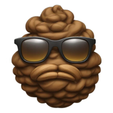 Poo with sunglasses sticker