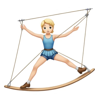 person balancing on tightrope
 sticker