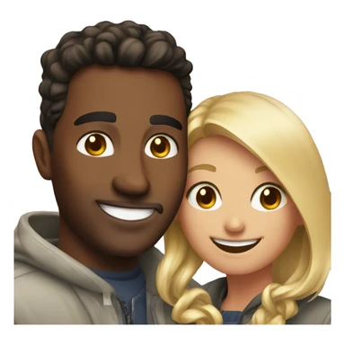 smiling couple selfie indoors sticker