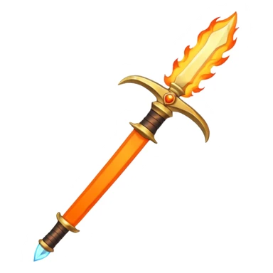 sword of flames striking down sticker