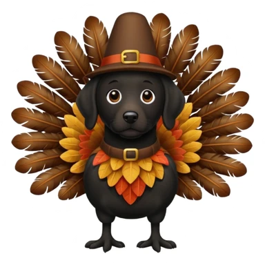 Black lab wearing a Turkey custom  sticker