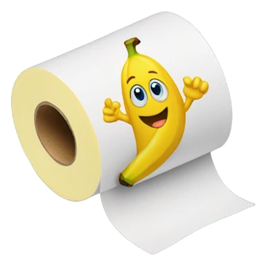  banana toilet paper  sticker