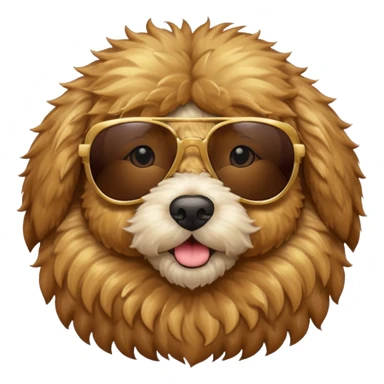 Golden doodle wear sunglasses sticker