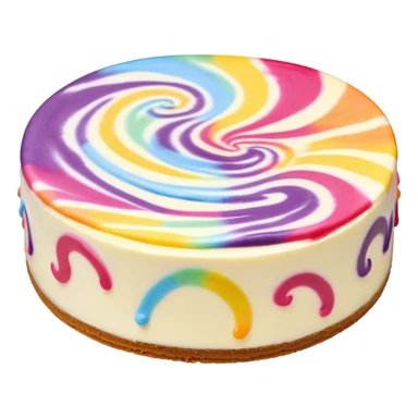 Tie dye cheesecake sticker