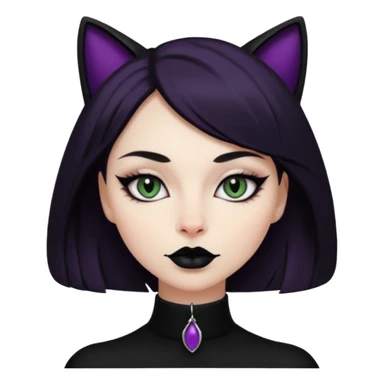 dark feminine energy woman, cat eye  sticker