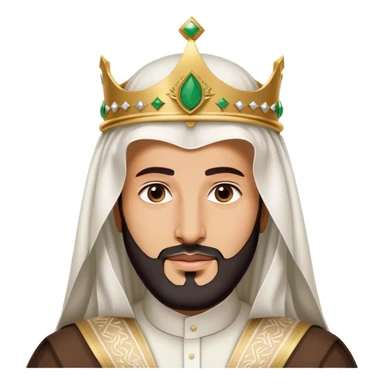 Mohammed bin Salman, Saudi Arabian crown prince, in traditional Saudi attire with white headdress sticker