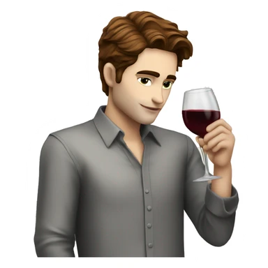 edward cullen drinking wine sticker