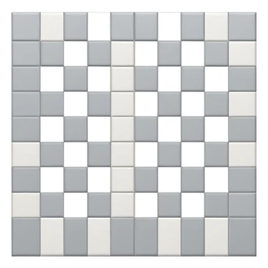 Generate a clean geometric checkerboard pattern using light gray and white squares. Modern, minimalist aesthetic with perfect symmetry. Suitable for backgrounds or digital design elements. sticker