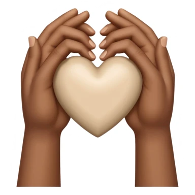 une main blanche et une main marron qui forme un coeur comme ça 🫶🏾 sticker