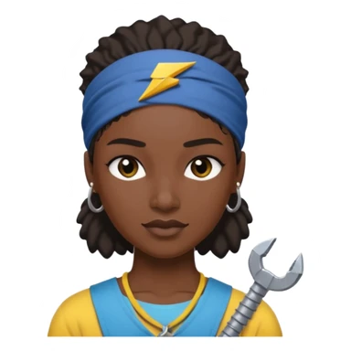 black usalt bolt half body with head band,half body,  sticker