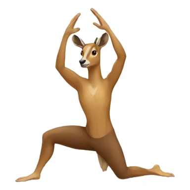 Chamois practicing yoga sticker