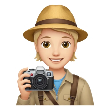 tourist with camera sticker