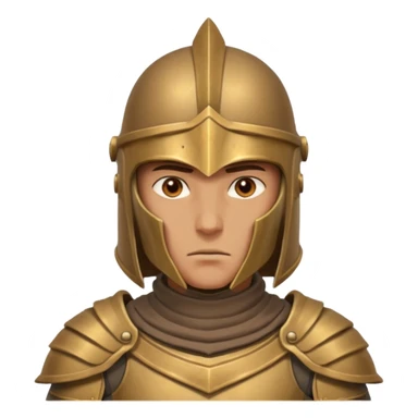 armored desert guardian portrait, head and shoulders only, bronze helmet, desert cape collar, battle-worn armor, strong expression, 3D cartoon, mobile game icon style, clean background, no text, no watermark
 sticker