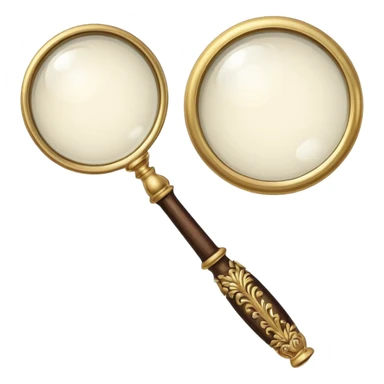 glowing white victorian magnifying glass sticker