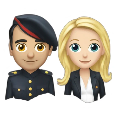 marine lepen et Eric zemmour sticker