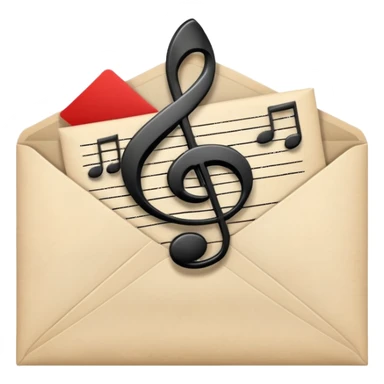 Mail with music note sticker