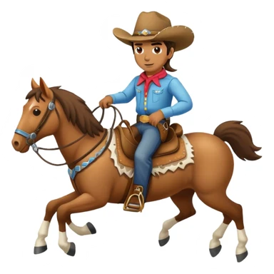 Horse riding a cowboy  sticker