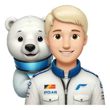f1 driver polar bear sticker