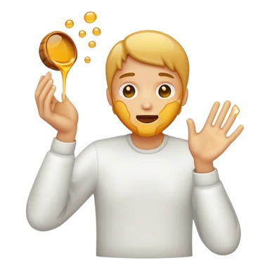 throwing up honey sticker