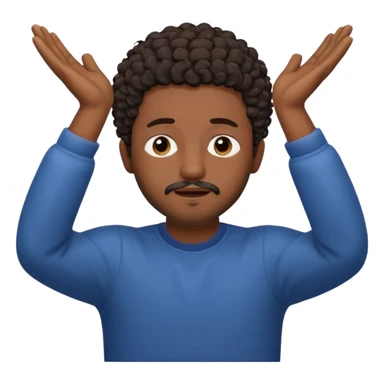 Emoji of a frustrated man with short dark curly hair and a short beard, eyes tightly closed and eyebrows furrowed.
Both hands raised near his head in frustration, clean rounded emoji style, soft gradients, plain background. sticker