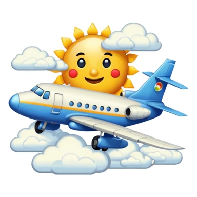 Crée un emoji en pixel art combinant 🛫 (avion au décollage) et 🌤️ (soleil derrière un nuage).
Style : rétro pixel art, résolution 32x32 pixels.
Format : PNG avec fond transparent. sticker