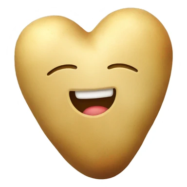 beige heart with potatoes sticker