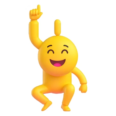 yellow emoji face dabbing, expressive and fun sticker