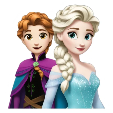 elsa and anna sticker