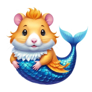 mermaid hamster sticker