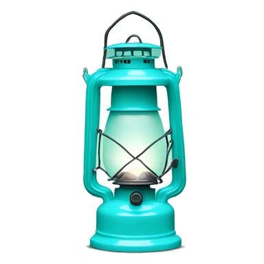 Realistic tiffany blue camping lantern sticker