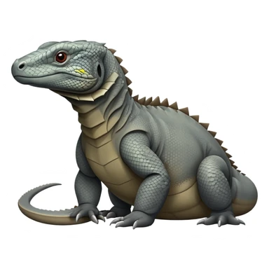 Komodo dragon grey  sticker