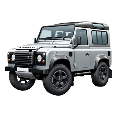 Land Rover defender Grey with black rims sticker