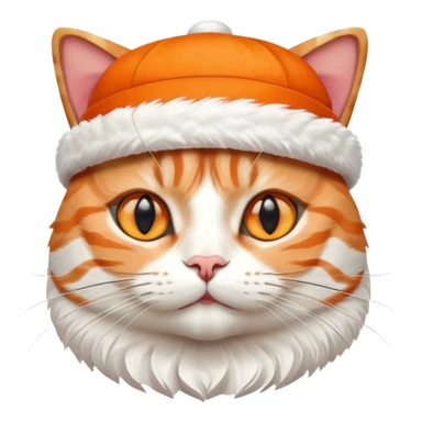 cat wearing a hat made out of sushi sticker