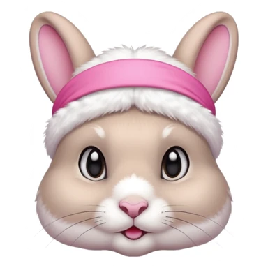 Rabbit with  head band  sticker