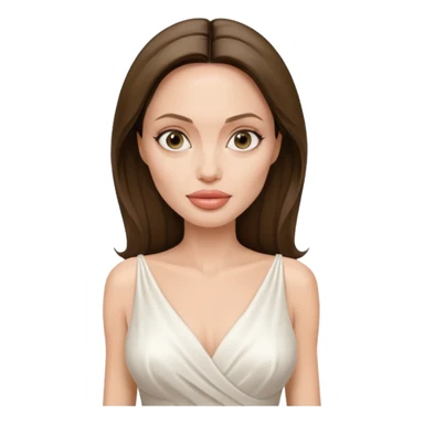 Angelina Jolie, white dress sticker