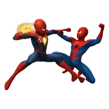 Spider-Man fighting the flash  sticker